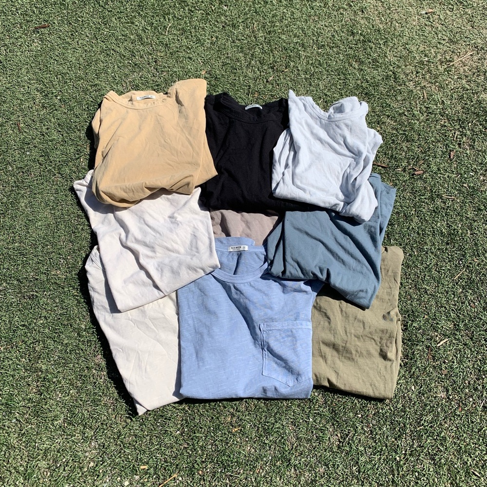 12 Men's Buck Mason Multi-Color Casual Shirt Collection